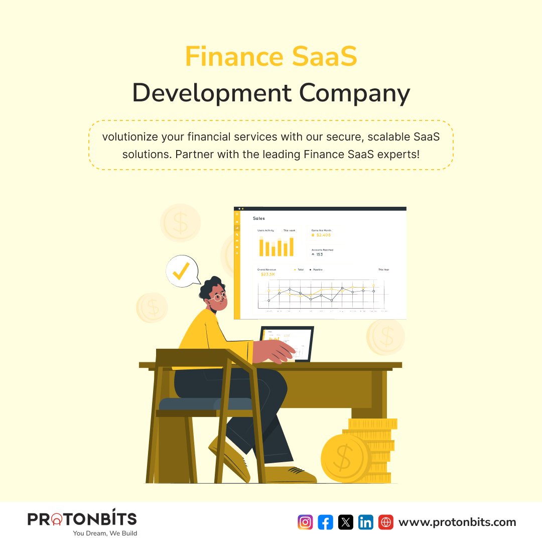 ProtonBitsTech's tweet image. 🚀💼 Empower Your Financial Journey with Our Cutting-Edge SaaS Solutions! 🚀💼

Let&apos;s build the future of finance together! 💡🔍

#SaaSSolutions #FinancialSoftware #TechForFinance #FinanceSaaSDevelopmentCompany #FinanceSaaSMobileAppDevelopmentCompany #FinanceWebAppDevelopment