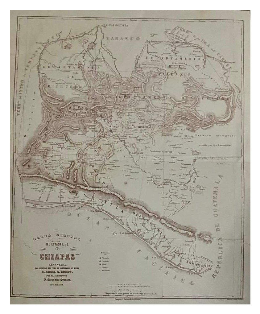 CNapiniaca's tweet photo. #DatosHistoricos  

En 1856 el gobernador de Chiapas, el general Ángel Albino Corzo, ordenó el levantamiento y verificación del primer mapa cartográfico oficial de Chiapas, encomendado al agrimensor José Secundino Orantes Aldana. 

#DíaNacionaldelGeógrafo https://t.co/qjQ2buaCRa