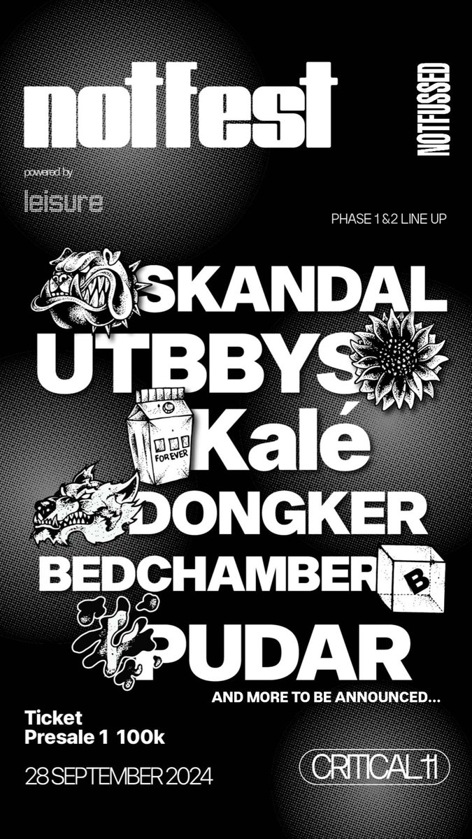 iamnotfussed's tweet image. Sudah amankan tiketnya? 

Tiket presale 1 masih bisa didapat via
artatix.co.id/event/notfest-…

See you NOTFEST 🫵
Bandung, 28 September 2024 🫶

Next line up will be announced soon, stay tuned 👀🪩

#notfest #notfussed #leisure