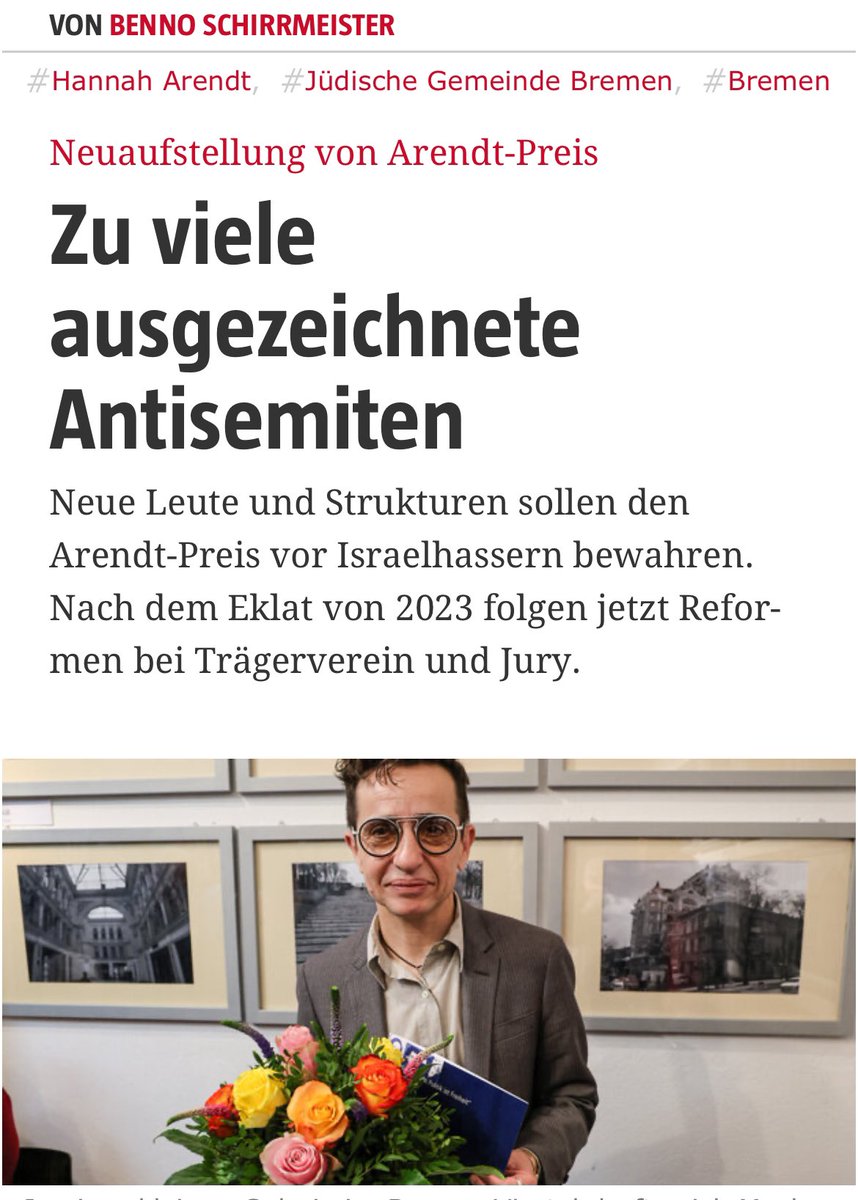 Tony Judt, Masha Gessen, Etienne Balibar unter der Headline „Zu viele ausgezeichnete Antisemiten“ zu listen – langsam aber sicher wird die von mir geschätzte Taz teils ununterscheidbar von der BILD-Zeitung. Politisches Irrlichtern nach rechts für die Klicks – bitter mit anzusehen