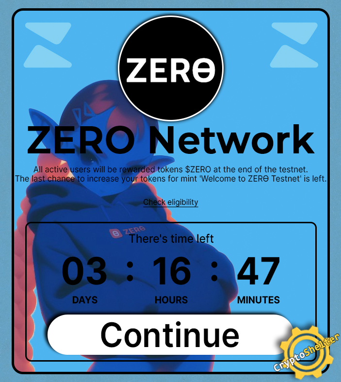 CryptoShelter_'s tweet photo. Zerion ZERϴ Testnet is Live!

HURRY UP! Snapshot $ZER will be SOON!

Cost: FREE, and it will only take 15 min.

Watch the video guide for the airdrop 🧵👇 https://t.co/pnWqDmM1pK
