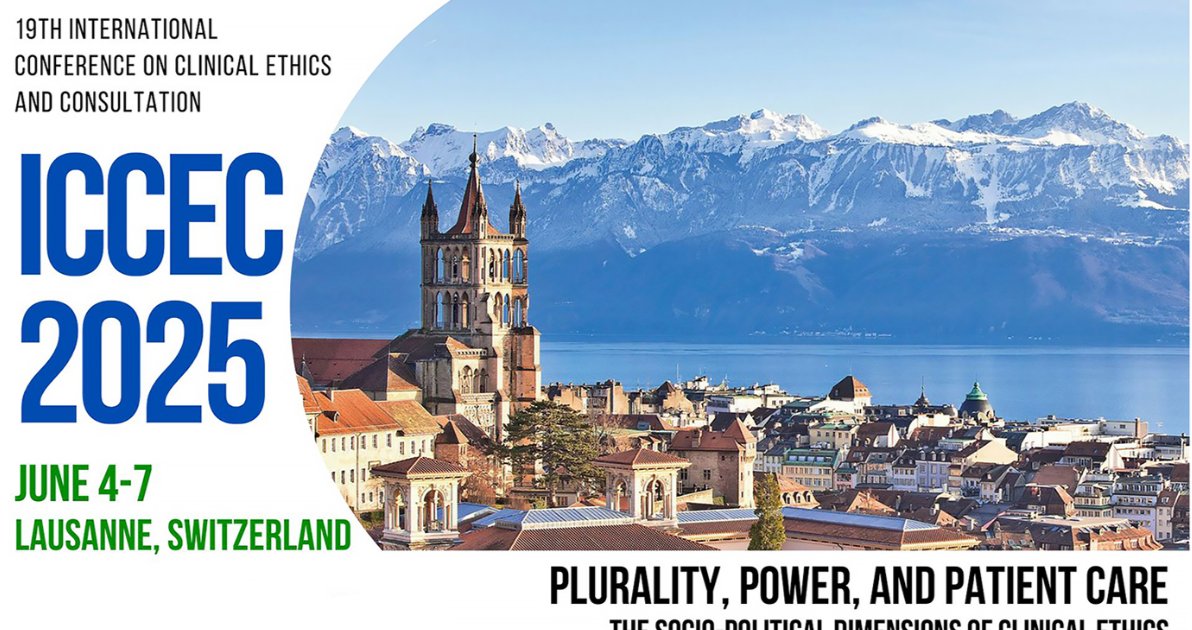 ICCEC 2025 (Clinical Ethics Conference): The 19th International Conference on Clinical Ethics and Consultation (ICCEC 2025) will be held in Lausanne – Switzerland, on June 5-7, 2025, with a day of pre-conference events on June 4. 

The congress will be… dlvr.it/TB0lLT