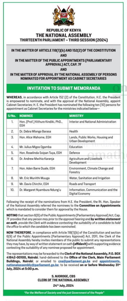 Adelle Onyango (@adelleo) on Twitter photo Kenyans, we have until next Wednesday to REJECT <a href="/WilliamsRuto/">William Samoei Ruto, PhD</a>'s clearly incompetent cabinet. Please send those emails, please put pressure on those in the National Assembly! How can he reappoint incompetence? Kenyans, we have until next Wednesday to REJECT <a href="/WilliamsRuto/">William Samoei Ruto, PhD</a>'s clearly incompetent cabinet. Please send those emails, please put pressure on those in the National Assembly! How can he reappoint incompetence?