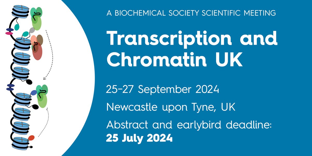 Dr. Connor Rogerson (@doctorconnor) on Twitter photo Just one day left to submit your abstracts for Transcription and Chromatin UK!
Join us and <a href="/wendy_bickmore/">Wendy Bickmore</a>, <a href="/AndrewHolding/">Dr Andrew Holding</a>, @needfuzz, Constance Alabert, Paul Lehner, <a href="/Vichaico/">Victoria Cowling</a>, Ritwick Sawarkar and <a href="/LabRowe/">RoweLab</a> for a fantastic meeting in Newcastle.
biochemistry.org/events-and-tra… Just one day left to submit your abstracts for Transcription and Chromatin UK!
Join us and <a href="/wendy_bickmore/">Wendy Bickmore</a>, <a href="/AndrewHolding/">Dr Andrew Holding</a>, @needfuzz, Constance Alabert, Paul Lehner, <a href="/Vichaico/">Victoria Cowling</a>, Ritwick Sawarkar and <a href="/LabRowe/">RoweLab</a> for a fantastic meeting in Newcastle.
biochemistry.org/events-and-tra…