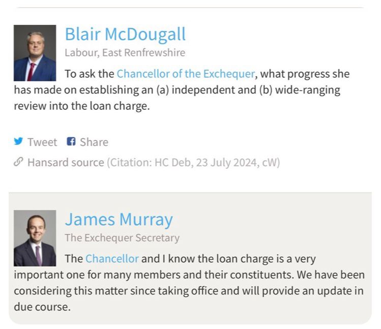 LCAG_2019's tweet photo. Victims of #LoanChargeScandal will take heart from straightforward response by new Treasury minister @jamesmurray_ldn, whilst awaiting outcome of deliberations. 

Thank you to @blairmcdougall for raising important question which affects lives of thousands. https://t.co/yOLJzS8TfD