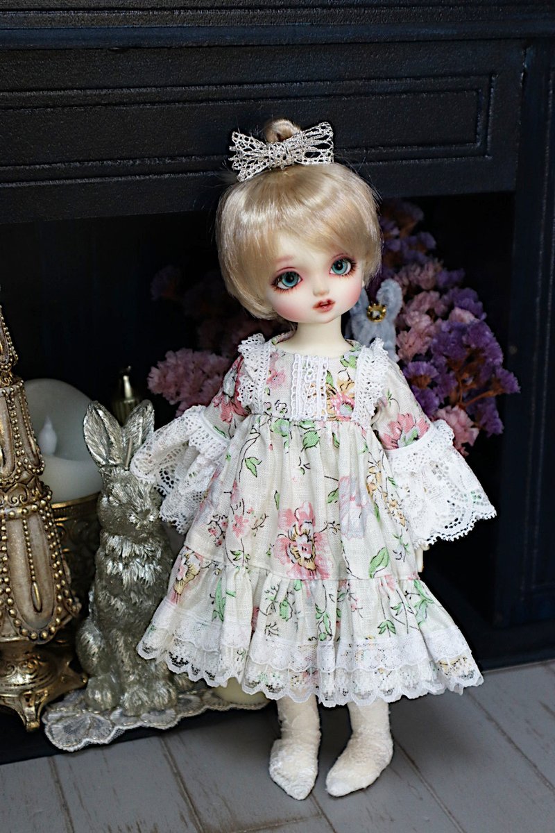 幼SDサイズ　
カラードレス
紅茶染めドレス

今回はおなじデザインを多めに製作致しました
#HTD京都20 
#ドルパ_ディーラー 
#Corolle_couture