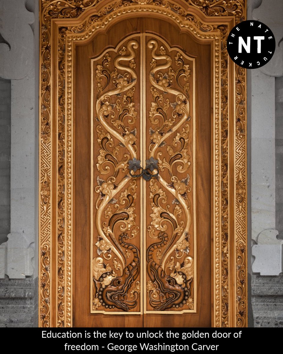 thenatetucker's tweet image. Set yourself free today‼️

💁🏽‍♂️ Education is the key to unlock the golden door of freedom - George Washington Carver 🎯💯🔥🔥🔥🔥

#motivationaldaily #motivation #motivationalquotes
