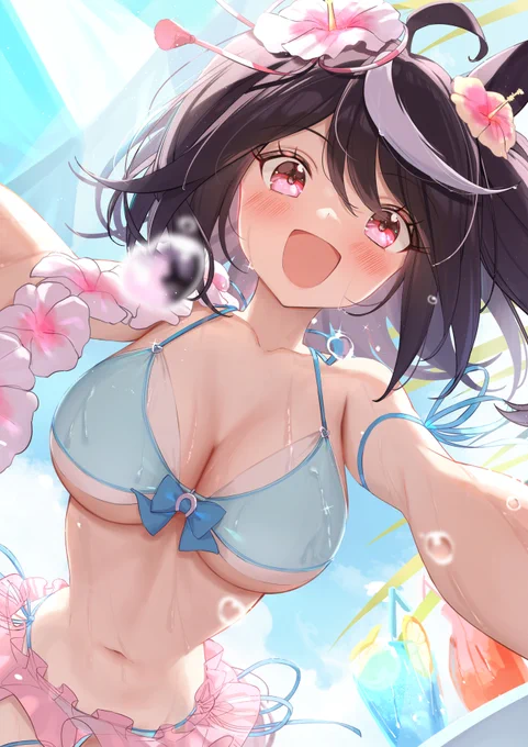 「休んでばっかりいないで、こっちで一緒に遊びましょうよっ!」  #キタサンブラック #ウマ娘プリティーダービー
