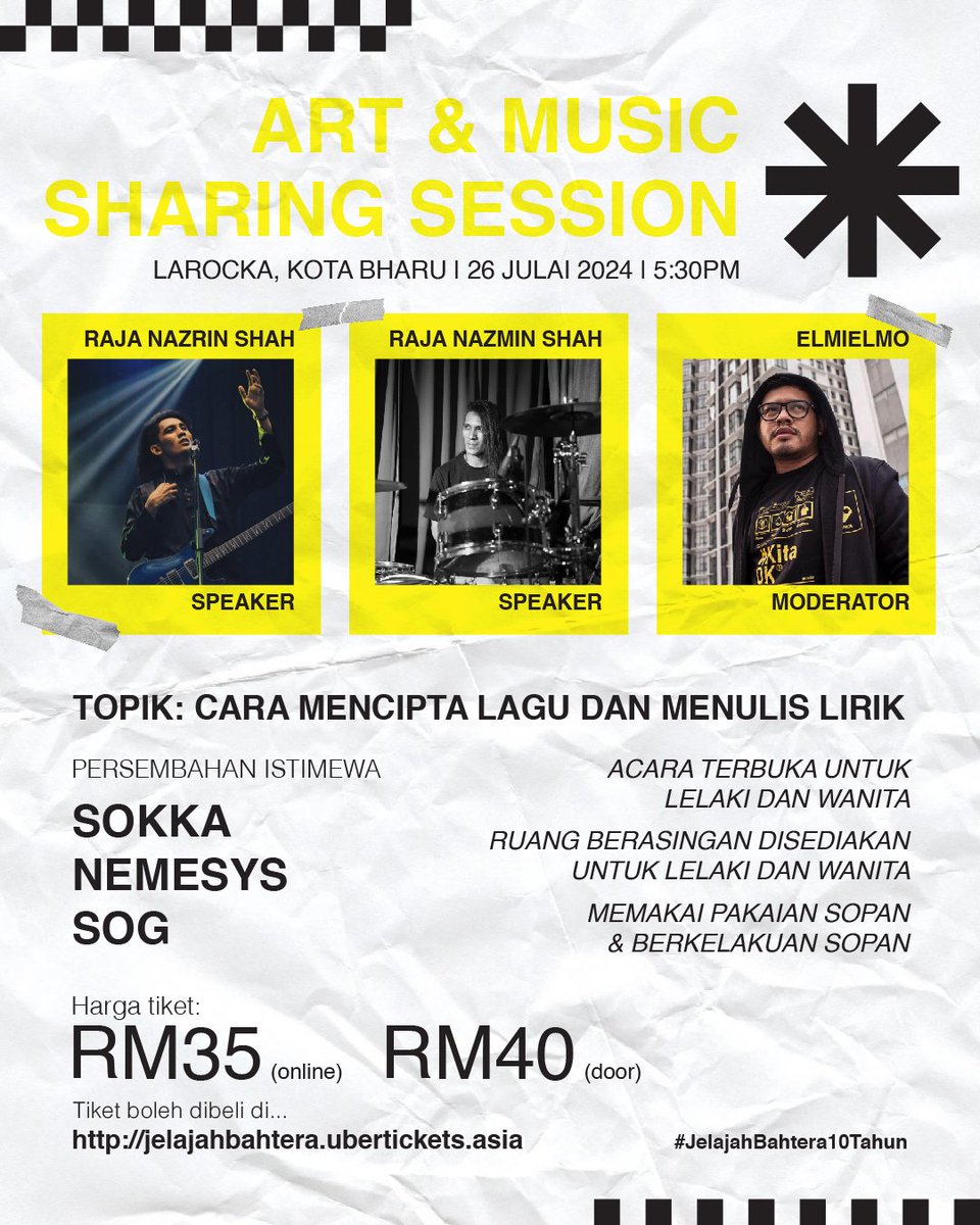weareSOG's tweet photo. FOR THE FIRST TIME EVER, WE ARE GOING TO KELANTAN THIS FRIDAY! 

Kalini special sikit sebab Nazrin &amp; Adek akan berkongsi pengalaman cara cipta lagu dan penulisan lirik buat kalian juga!! https://t.co/mXRMrDU1xz