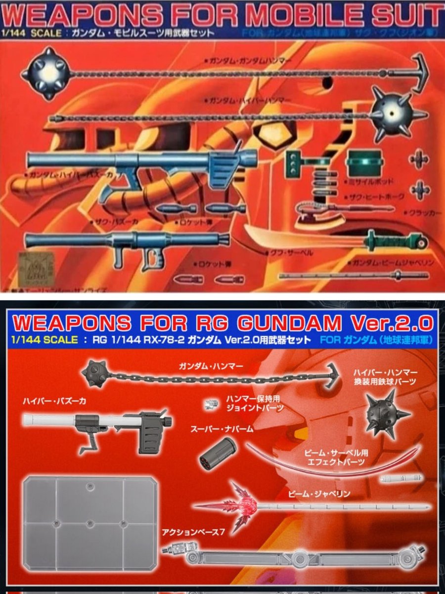 組立済】RGガンダムVer2.0 & ジオング & ガンダム2.0用武器セット