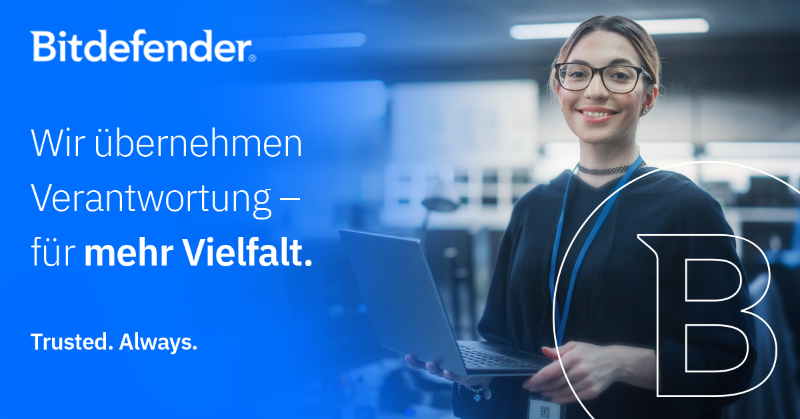 Bitdefender_DE's tweet photo. Bitdefender übernimmt Verantwortung – Für mehr Vielfalt. Vielfalt ist bei uns ein zentraler Wert. Unsere inklusive Kultur und globale Expansion fördern Innovationen in der Cybersicherheit. #TrustedAlways #Diversität #Cybersecurity #DeutschlandsBesterHacker