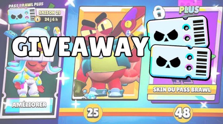 Jene_Azure's tweet photo. ⚡️Season 29 BRAWLPASS Giveaway! ⚡️

To Enter;

✅ Follow @Jene_Azure @mink_bs @RivalEsportsHQ
❤️ Like
🔁 Retweet

🗓️ Winners will be drawn randomly in a week from both accounts! 

#BrawlStars https://t.co/UpB88MQbBJ