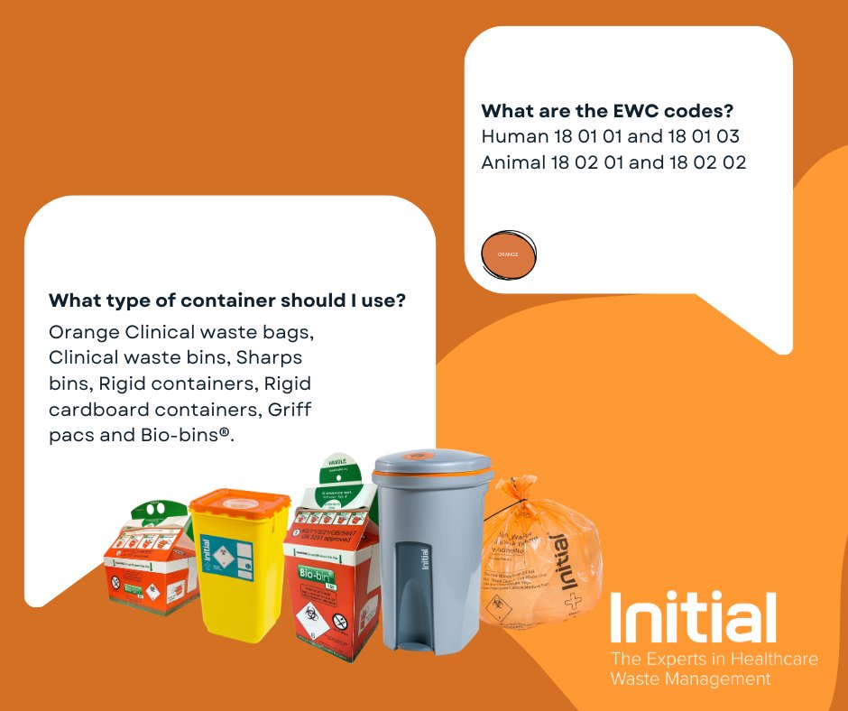 The orange clinical infectious waste stream is for hazardous and non-hazardous waste from patients with known or suspected infectious diseases. Medicines and anatomical waste must not be disposed of in this stream.
initial.co.uk/colour-coding-…
#FollowtheColourcode