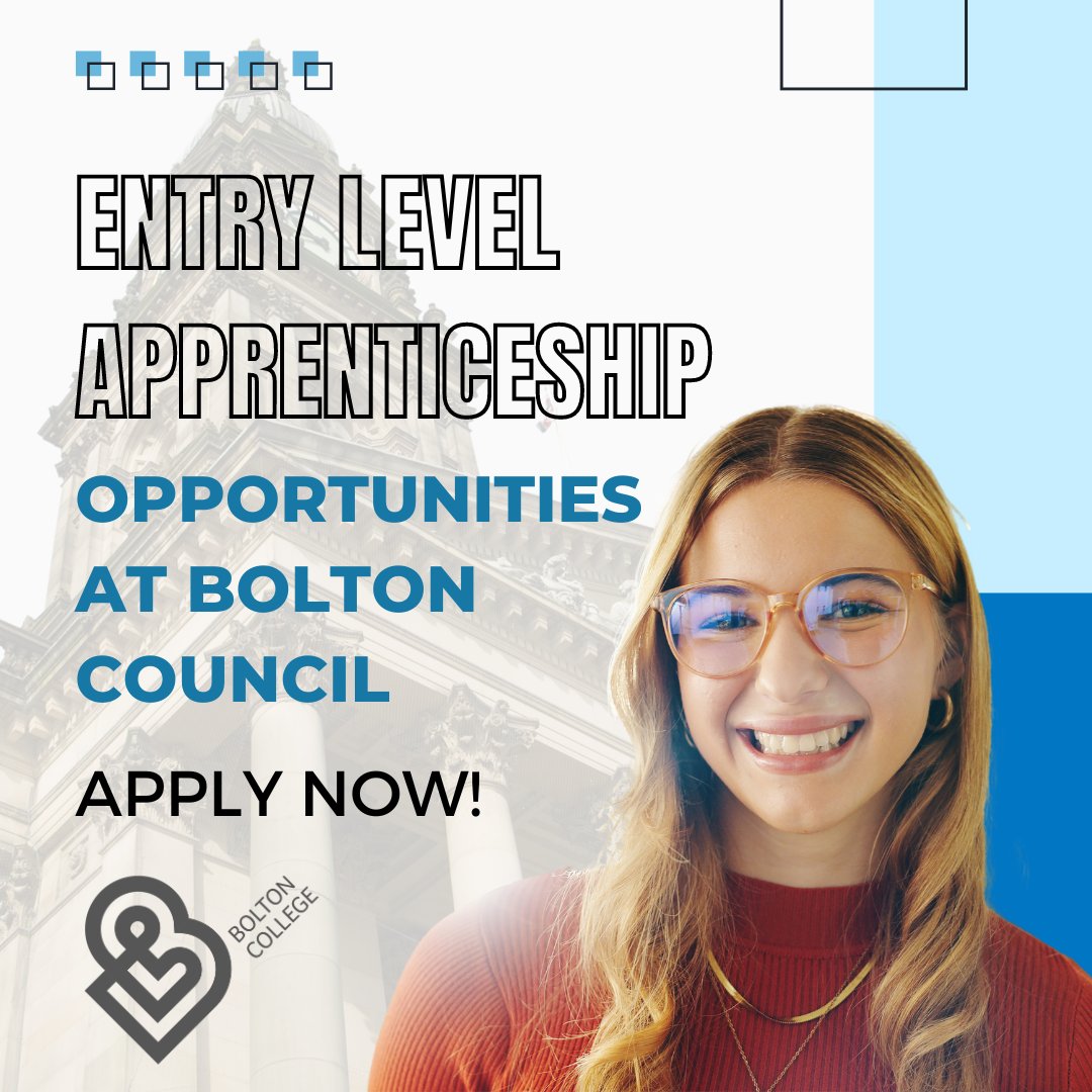 @BoltonCouncil has fantastic Entry Level #Apprenticeships for 16+ year olds!
Perfect for recent school or college leavers looking to earn and learn. Choose from roles in Business Admin, Data Tech, Care Work &amp; more! 🌟
Apply now at greater.jobs/bolton