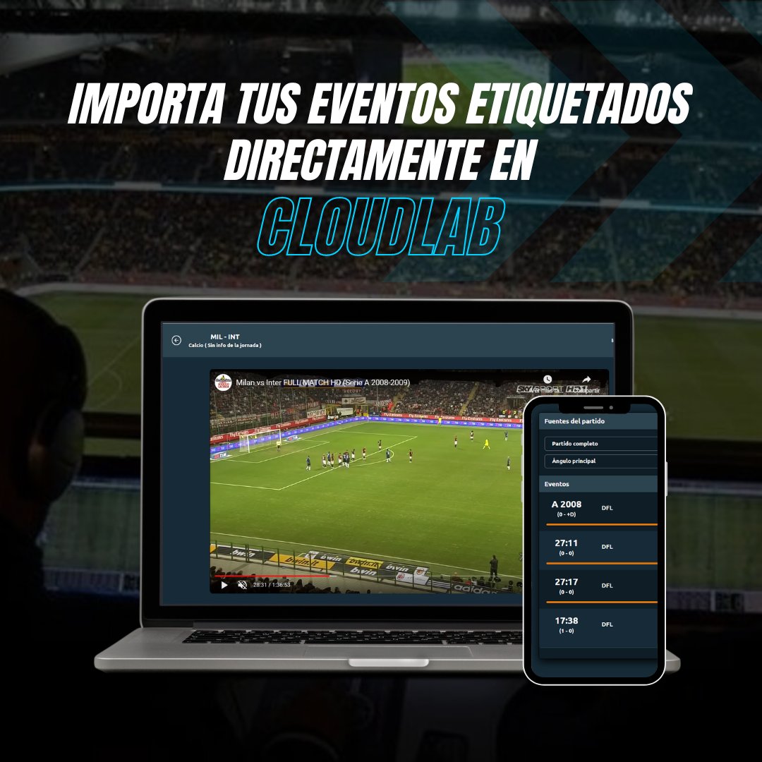 🎥✨ ¡Descubre la magia de Cloudlab y Azor Match Analysis! Importa directamente tus clips y etiquetas capturadas sin esfuerzo. 📈⚽🏀🏐 Mejora tu análisis deportivo con facilidad y precisión.  #Cloudlab #AzorMatchAnalysis #SportsAnalysis #Innovation #Tech #Wepermedia