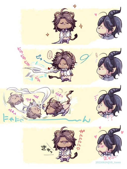 プラチナ🦁さん発表された時…おてての巻き巻きネコチャだねぇ…☺️ って漫画描いてたから覚えてる!! 誰にほどいてもらったの…巻き巻き (※マレレオ)