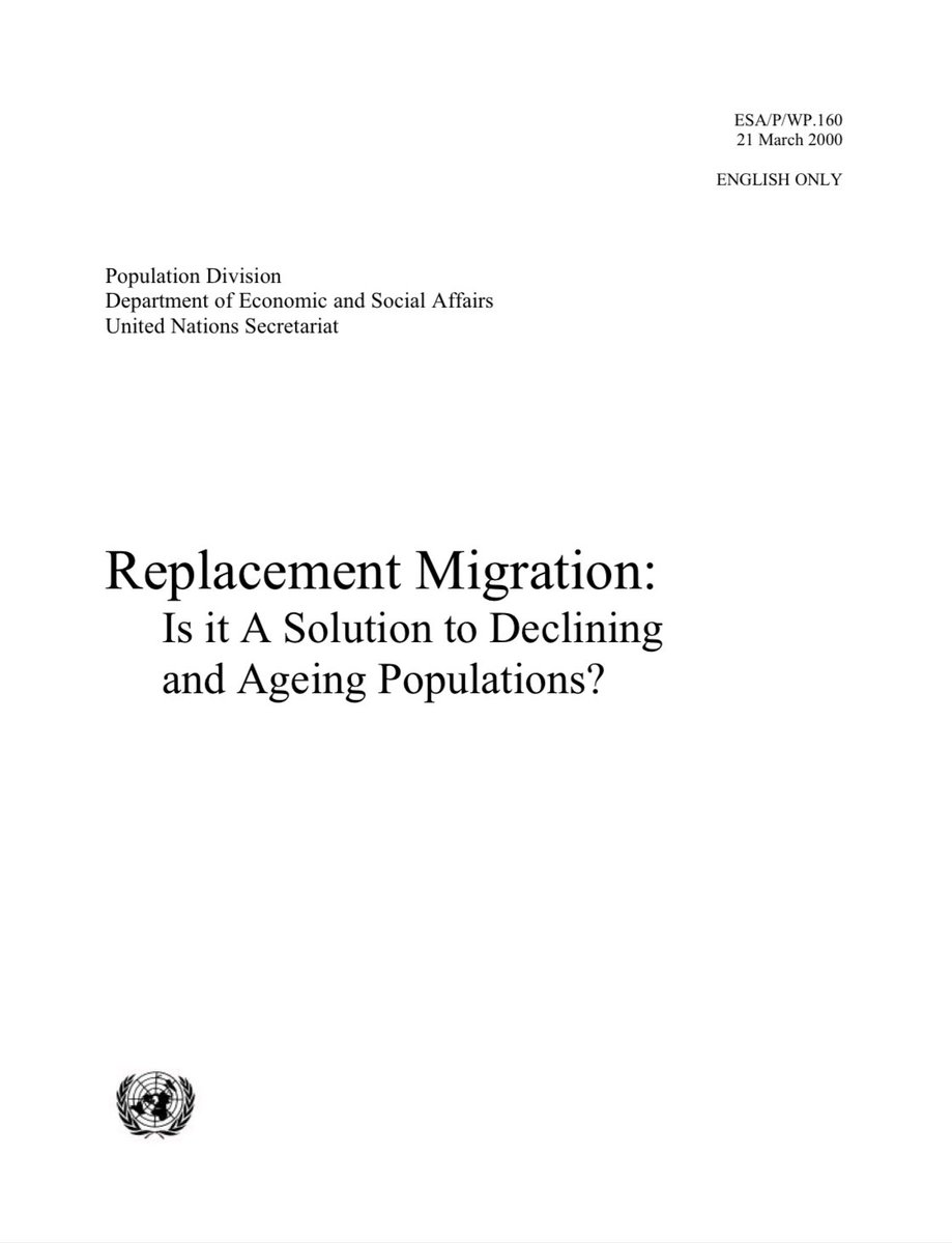 iamyesyouareno's tweet photo. The UN wrote a 177-page report on replacement migration.

It’s not a conspiracy theory, it’s an open agenda. 

Wake up. https://t.co/RksON8tMMZ