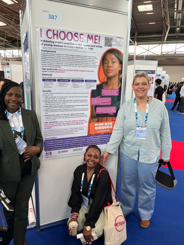 MOSAICproj's tweet photo. Give a cheer for the #AIDS2024 @AIDS_conference poster exhibition. 📣 We love to see the MOSAIC representation! 📸 @fhi360 @WitsRHI https://t.co/5NngAsZT9x
