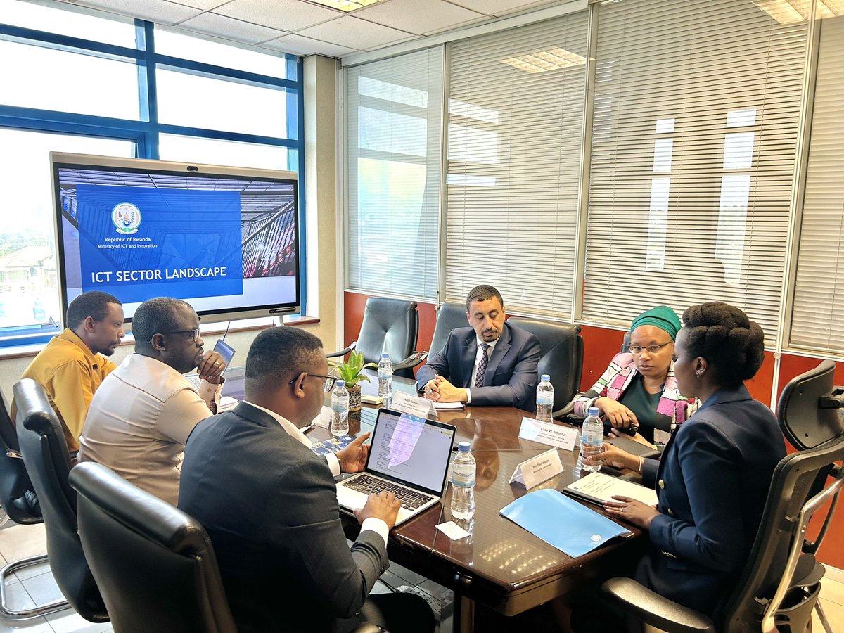 RwandaICT's tweet photo. This morning, Hon. @MusoniPaula 
received a courtesy visit from Ms. @WairimuANderitu, Special Adviser to the UN Secretary-General on the Prevention of Genocide. They discussed leveraging technology, specifically Al, to prevent hate speech. https://t.co/5wUBIDBwrU