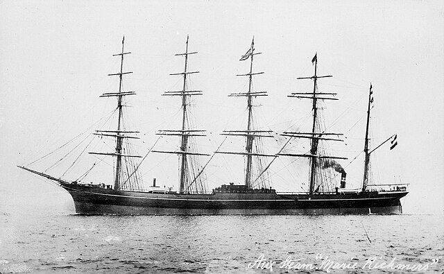 In July of 1892 the 5-masted German vessel Maria Rickmers was on her maiden voyage from Saigon to Bremerhaven with a load of rice and 38 crew. She was last seen in the Sunda Straits on July 24 1892. She was the biggest ship of her time.

#history #shipwreck