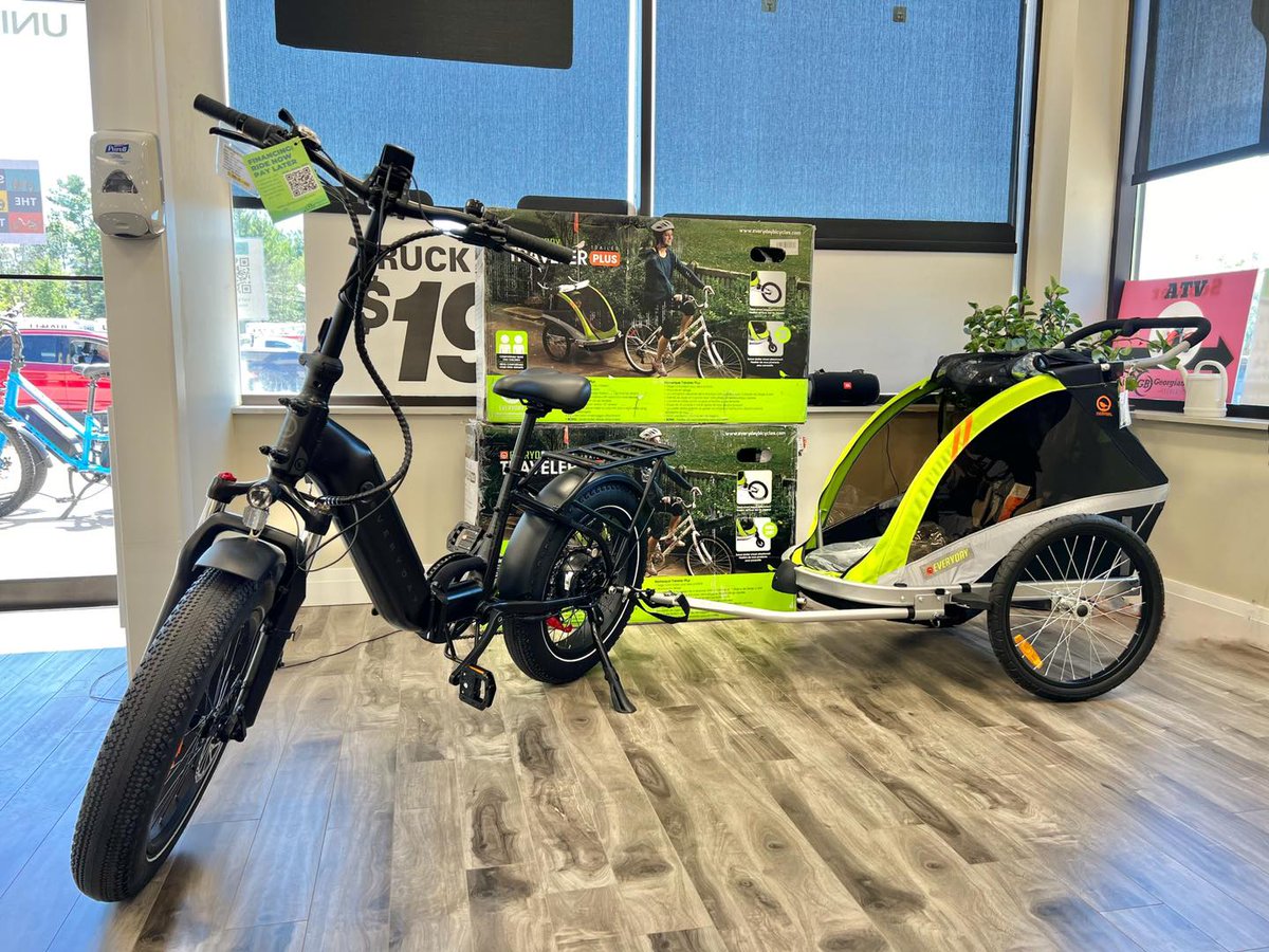 Take advantage of our other sale happening now on this fun bike trailer by EVERYDAY® Electric Bicycles! It easily attaches to any bicycle or e-bicycle. For extra cargo capabilities, we also carry various EVERYDAY® e-bikes with cargo capabilities of up to 418lbs (including rider).