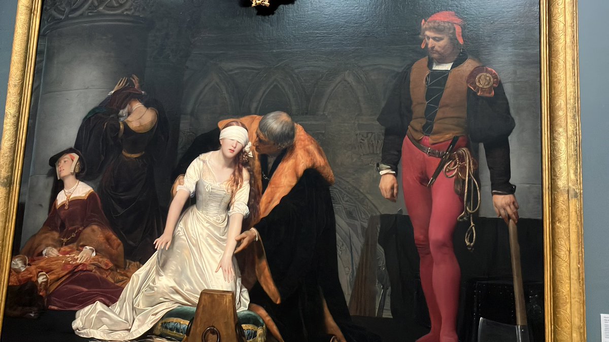 jonser76's tweet photo. The Execution of Lady Jane Grey at the National Gallery. I’ve never had a painting move me in such a powerful and emotional way. https://t.co/GD3vxkqr7U