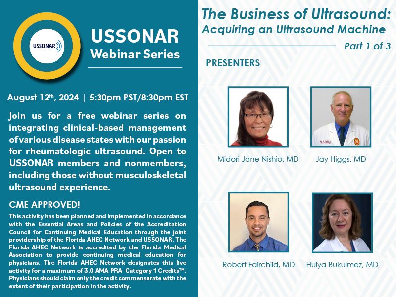 USSONAR_Rh's tweet photo. Join us for a webinar on integrating #RhUS #MSUS into your clinical practice!🔊

Monday 8/12/24 8:30 ET/5:30PT
💼Business of Ultrasound: Part 1 Acquiring an Ultrasound Machine

Register here https://t.co/3LoNwKRPvz

#RhMSUS @RobFairchildMD @NishioMidori #meded #rheumtwitter https://t.co/KA9O6DOL6a