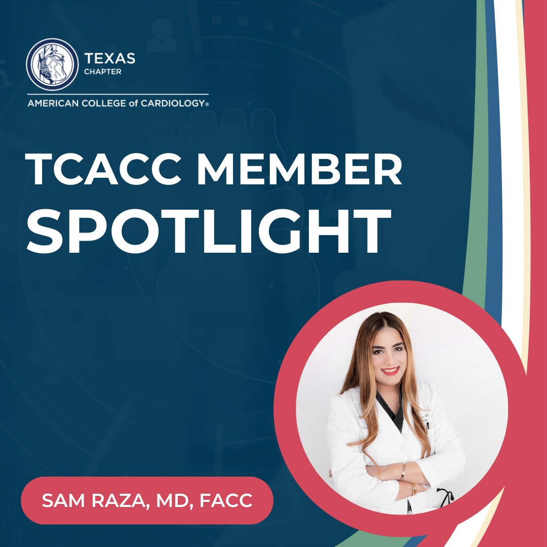 txchapteracc's tweet photo. TCACC Member Spotlight: Meet your Early Career Section co-chairs @SamRazaMD and @DrArgyle. 🫀🩺Get involved with the Early Career Section by clicking here: https://t.co/UZaMv111qJ #HeartDoc #TexasMD #TXMD https://t.co/EXYwdpqtQA