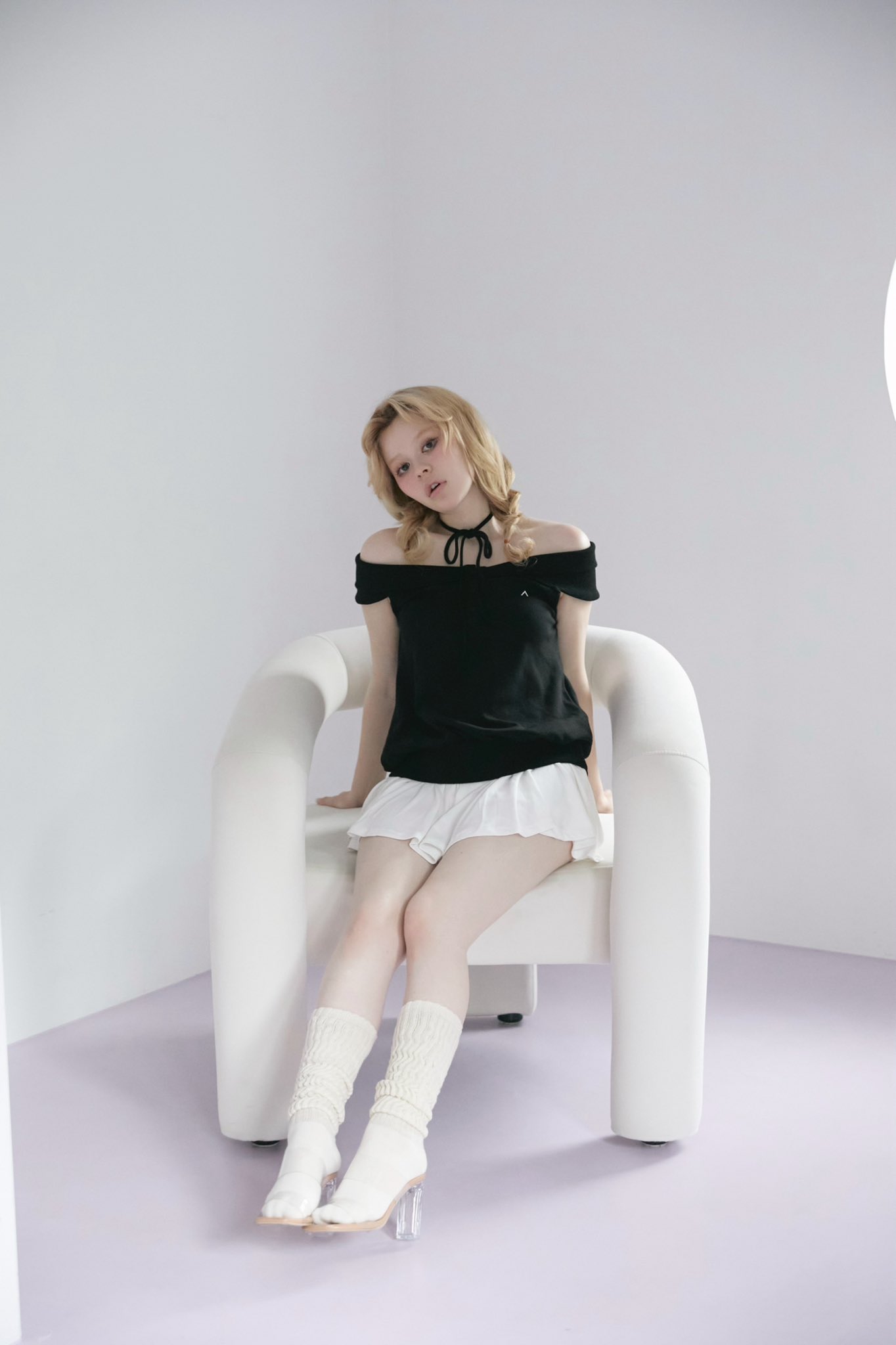 andmary Amber offshoulder mini dress