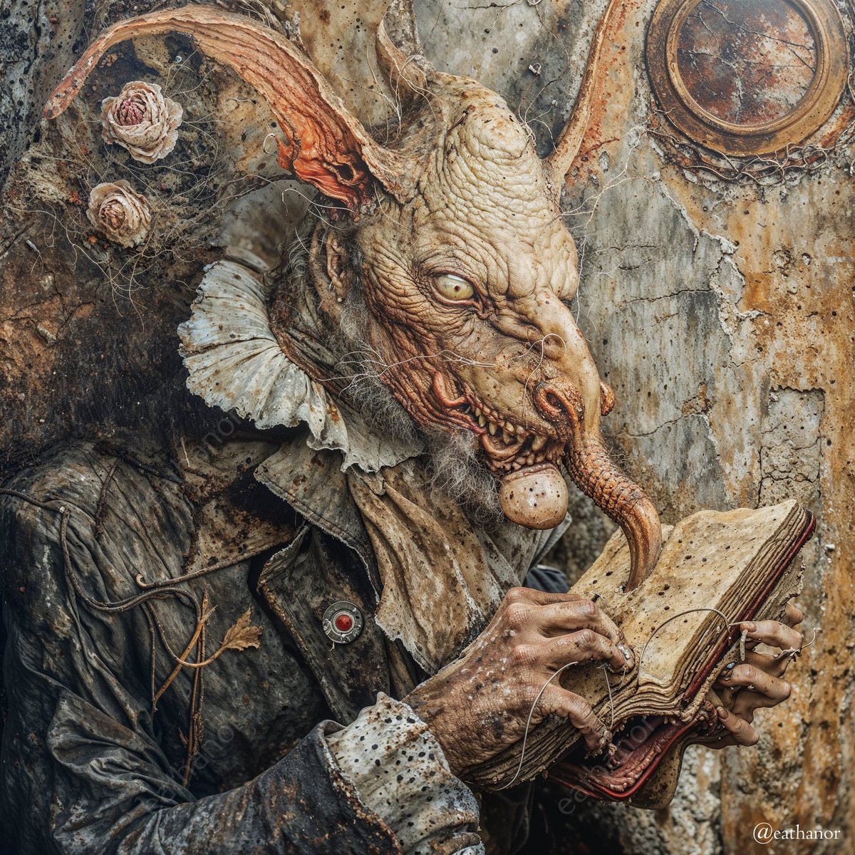 eathanor's tweet photo. ~ Studies by the Eldritch scholar ~
#midjourneygallery #midjourney #midjourneyart #midjourneycommunity #aiart #aiartcommunity #stablediffusion #FantasyArt #DarkCreatures #SurrealImagery #MysticTales #EldritchHorror https://t.co/2w5ubqzXM7