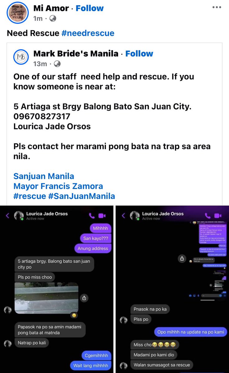 fairyhao_'s tweet photo. 🚨PLEASE HELP RT🚨

HELLO! NEED RESCUE ASAP!! MADAMING BATA DAW PO ANG NATRAP SA AREA!!

LOCATION: 5 ARTIAGA ST. BRGY. BALONH BATO, SAN JUAN CITY 

#RescuePH #CarinaPH #RescuePH https://t.co/iBXPZlYO9L