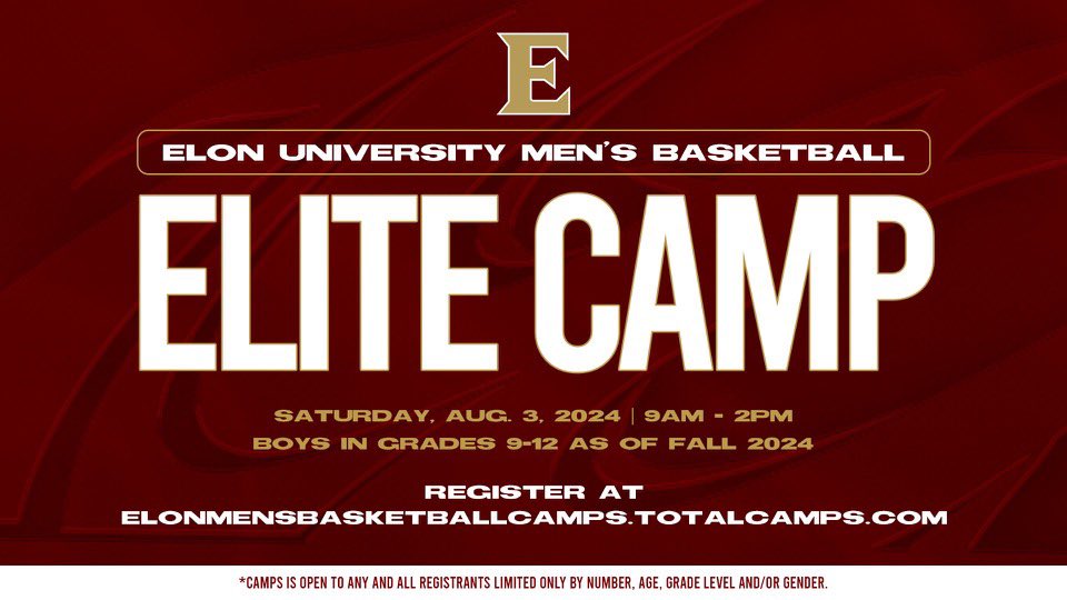 Elite Camp August 3rd! Come check out our beautiful campus and athletic facilities and get evaluated by our coaching staff! #GoPhoenix🔥

elonmensbasketballcamps.totalcamps.com/About%20Us