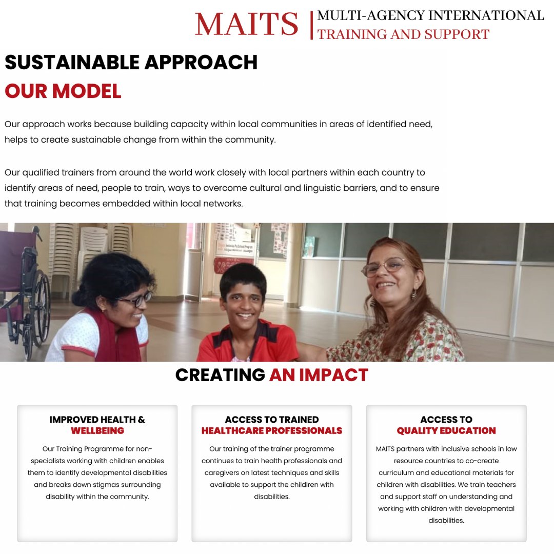 MAITS_Int's tweet photo. Curious to know more about the MAITS model? and how we achieve such a great impact as such a small team?  

For more information on how we work: 
https://t.co/MxLNaZDngd 

#MAITS #Innovation #DisabilitySupport #CommunityEmpowerment #SustainableChange #GlobalImpact https://t.co/JTlk1RMisG