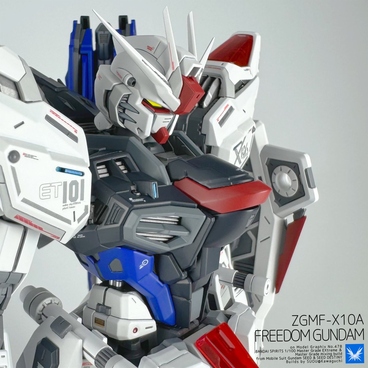 モデルグラフィックス'24年9月号にて、フリーダムガンダムの作例を担当