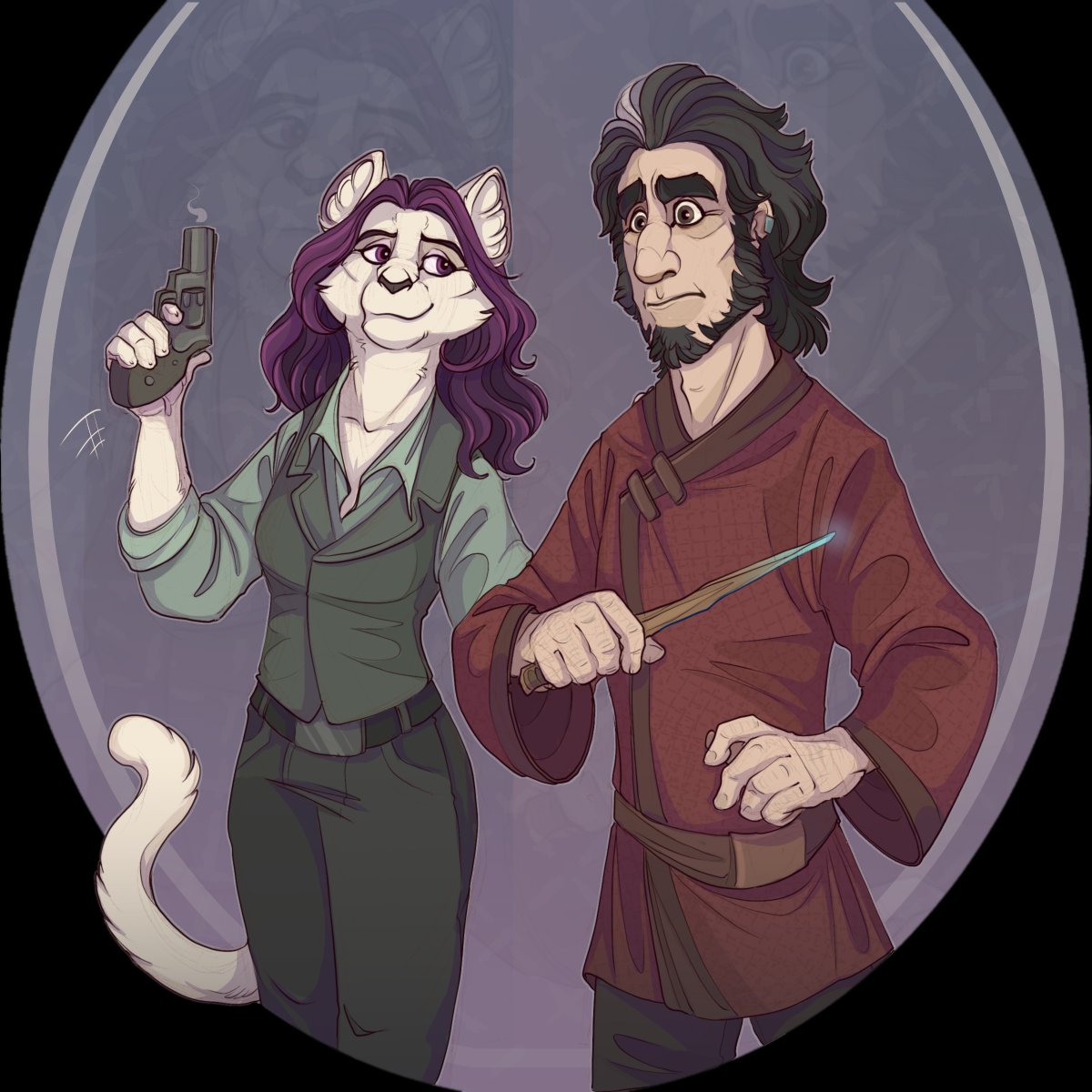 FortunataFox's tweet image. #ArtFight attack on @hellypse and @k_zlovetch🔫🪄