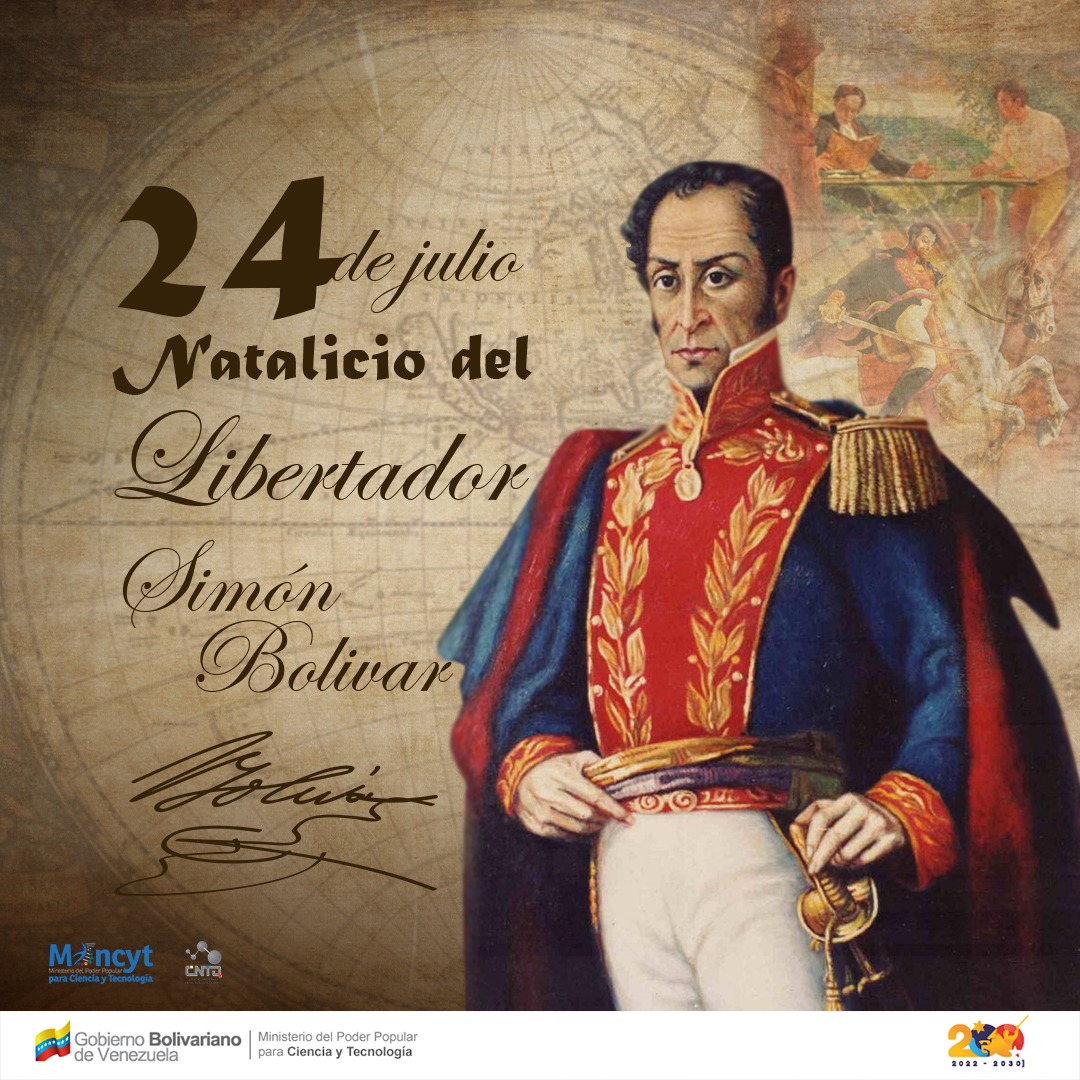 Se cumplen 241 años del Natalicio del prócer Simón Bolívar, El Libertador de Venezuela y naciones suramericanas. 

Sus sueños de justicia social, libertad e integración siguen siendo guía en la defensa de la autodeterminación y soberanía de los pueblos. 

#CunaDeLibertadores
