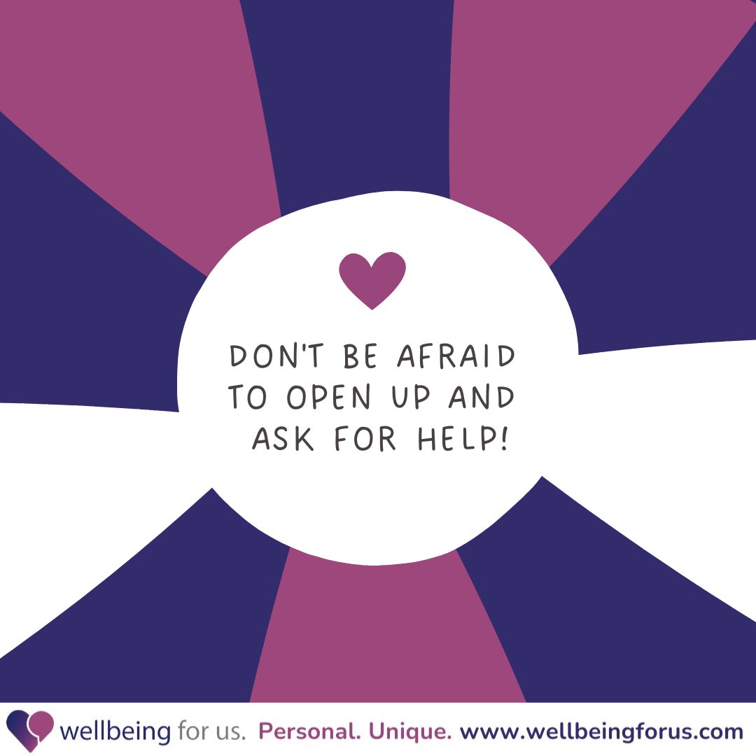 wellbeingforus's tweet image. Wednesday reminder 💜

#askingforhelp #wellbeing #wellbeingforus #mentalhealth #mentalhealthawareness