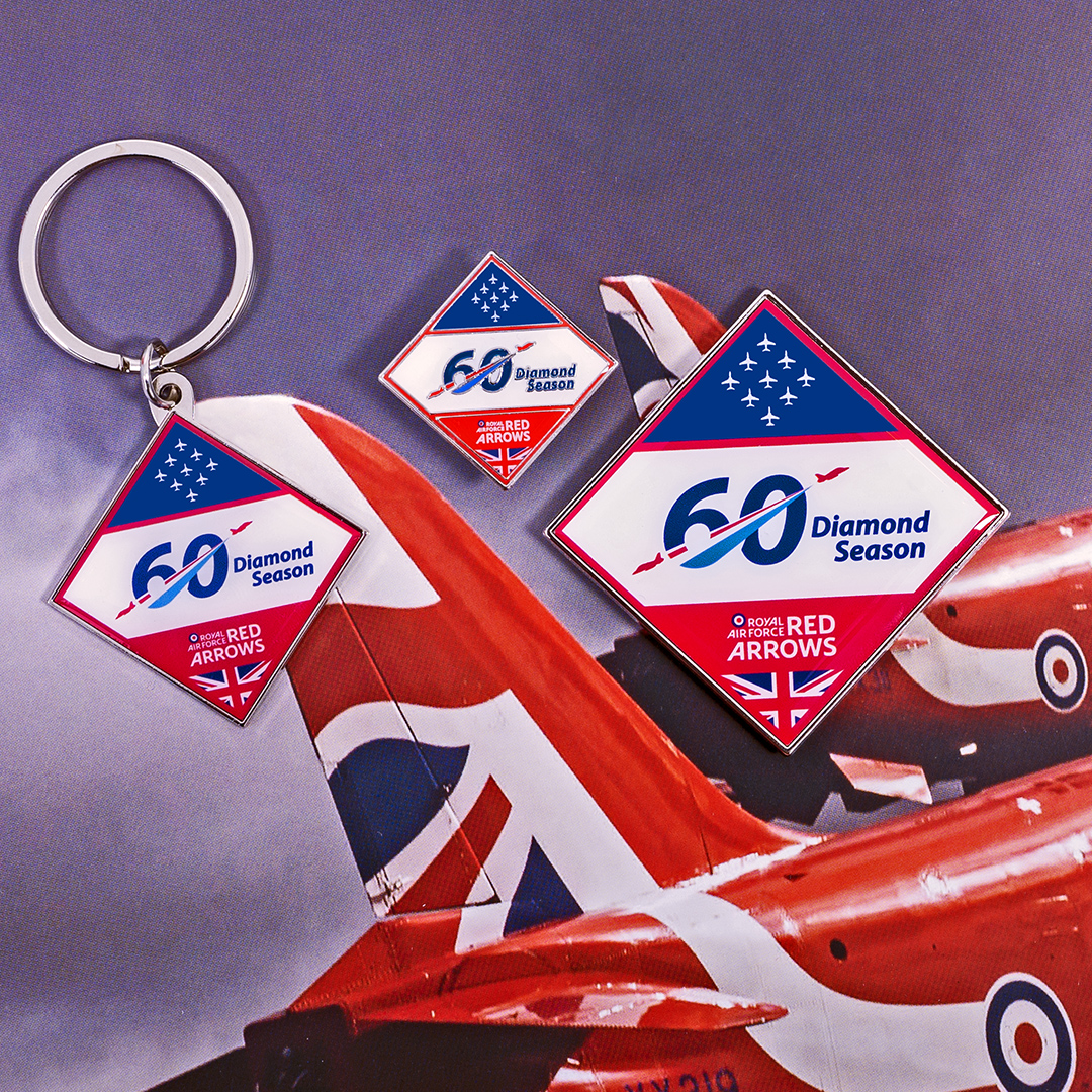 RAFAssociation's tweet photo. 60 years of flying high! Celebrate the Red Arrows Diamond Season with us! Get ready to soar with our exclusive range of officially licensed merchandise, featuring the iconic team's logo and more!

Shop the collection: https://t.co/Ar8rj31ioj https://t.co/8jls5gPPKf