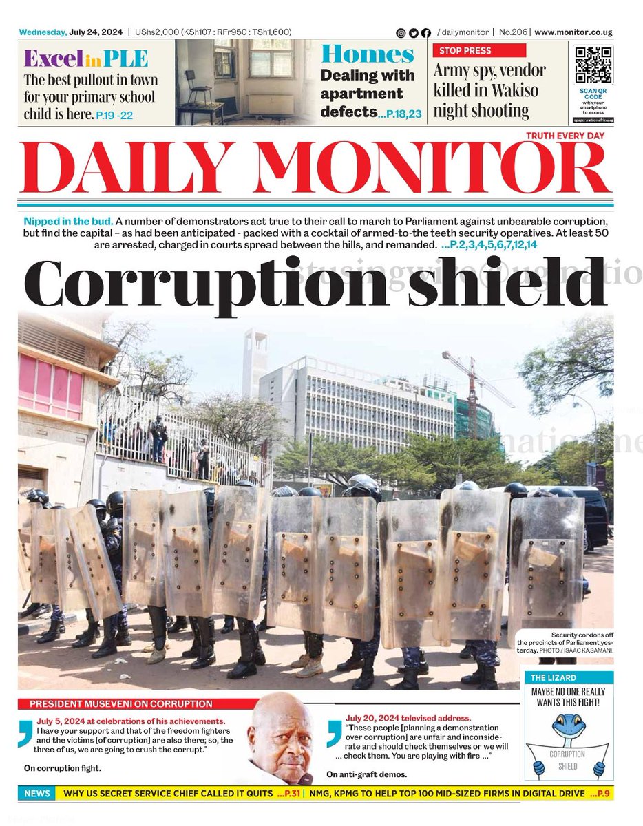 Daily Monitor in 2024 has graced us with some of the most communicative front pages I have seen in years. Here are my four favourites so far. 👌🏾👌🏾Eagerly looking forward to more! 🤞🏾🤞🏾