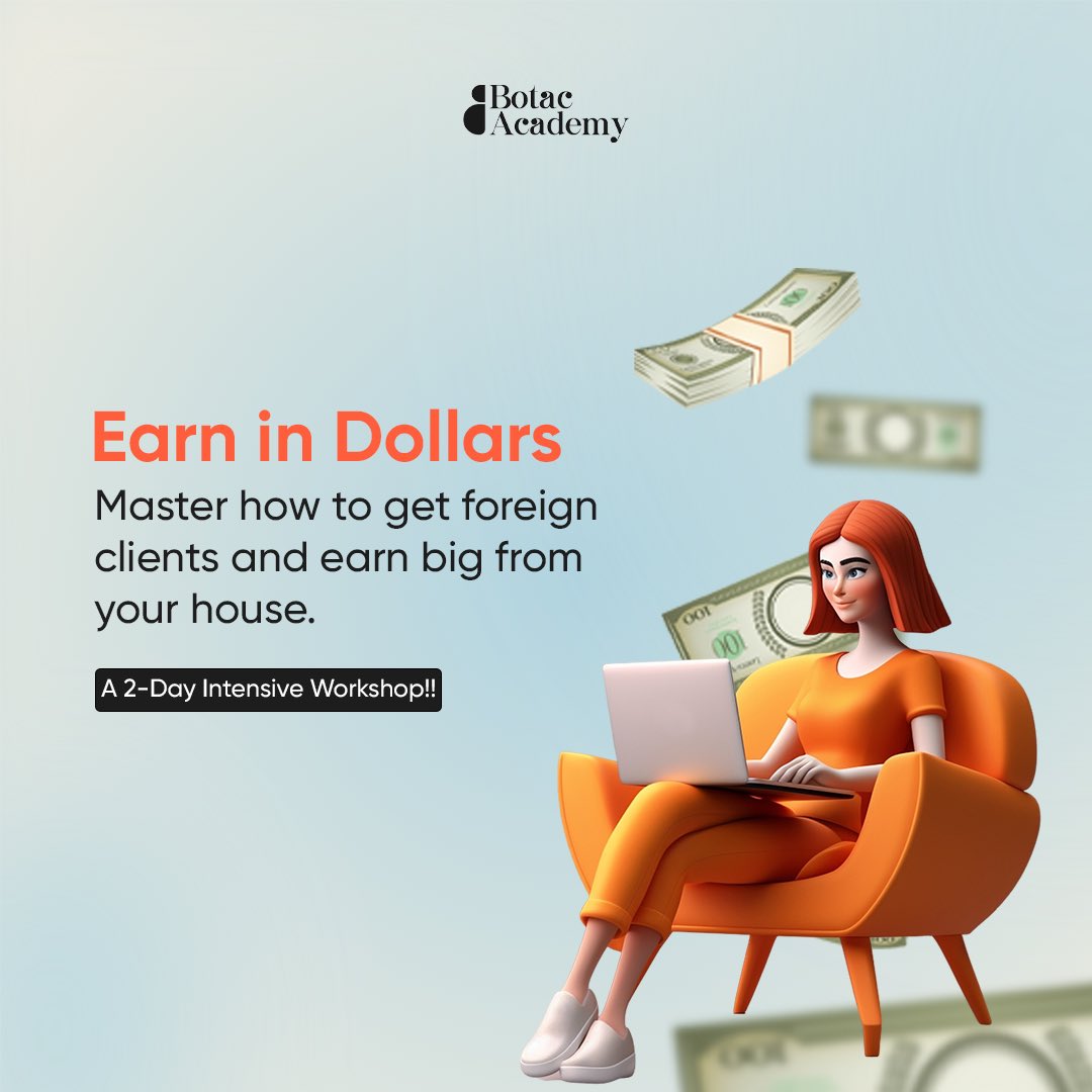 BotacAcademy's tweet photo. It’s a 2-day virtual workshop. Come 7th and 8th August 2024, you’ll be exposed to idea streams that are making a lot of people cool amounts of money and how you can do it too!

To register for the workshop, CLICK HERE 👇🏽

https://t.co/UTTCAXq6a6 https://t.co/owthUR744Y