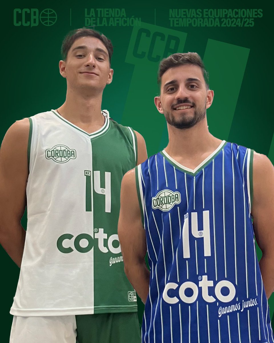 Aquí las tienes, de la mano de Gonzalo y Lucas: #NuevasEquipaciones #Temporada2425 Nuestra “piel” para #SegundaFEB... Disponibles desde ya en la tienda online, en la web del club cordobacb.es/tienda🛒