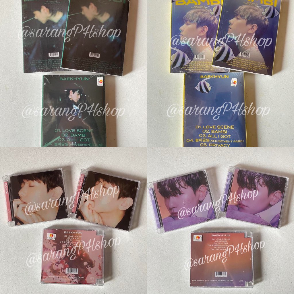 sarangphshop's tweet photo. WTS/LFB

Baekhyun Bambi Sealed/Unsealed Album 

All versions available. 

Sealed PB version - Php 250 
Unsealed PB version - Php 150 

Unsealed jewel case - Php 100

Dm or comment to avail. 

Rfs: decluttering

Tags: baekhyun exo https://t.co/pEHy6GSqA4