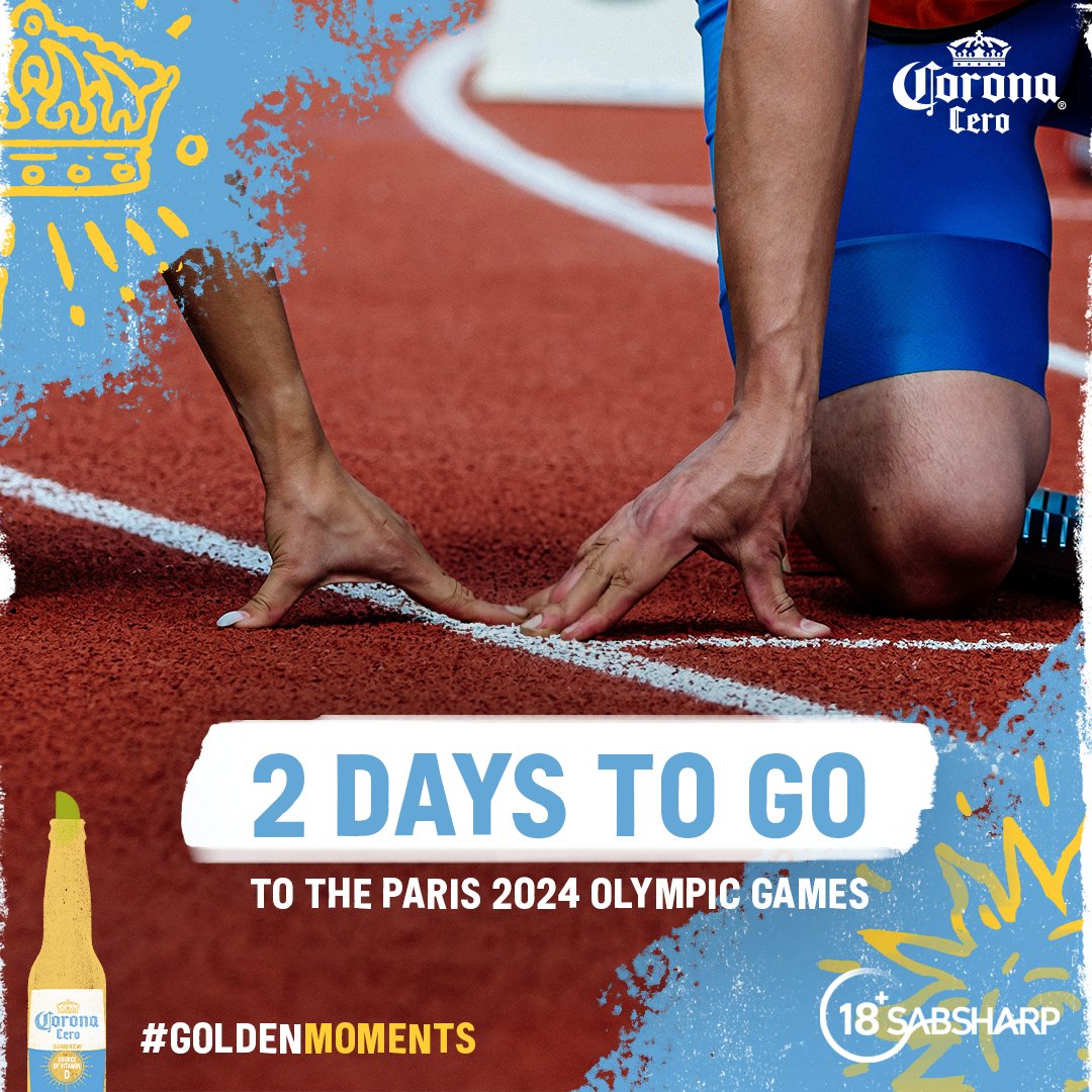 CoronaAfrica's tweet photo. 2 days remain before our athletes chase their #GoldenMoments at the Olympic Games #Paris2024  
​
Learn more: https://t.co/czMjvKErqd https://t.co/msnrCDUq44