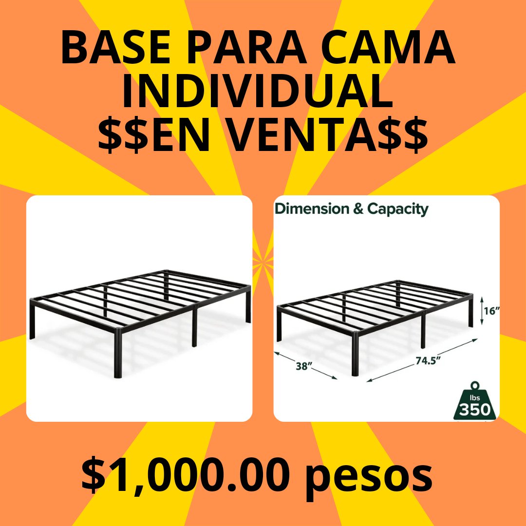 ➡️BASE PARA CAMA INDIVIDUAL⬅️
Base de cama en color negro.
En buen estado.
Seminuevo.
Armable.
Entrega puede ser en algún punto cercano de Tonalá.