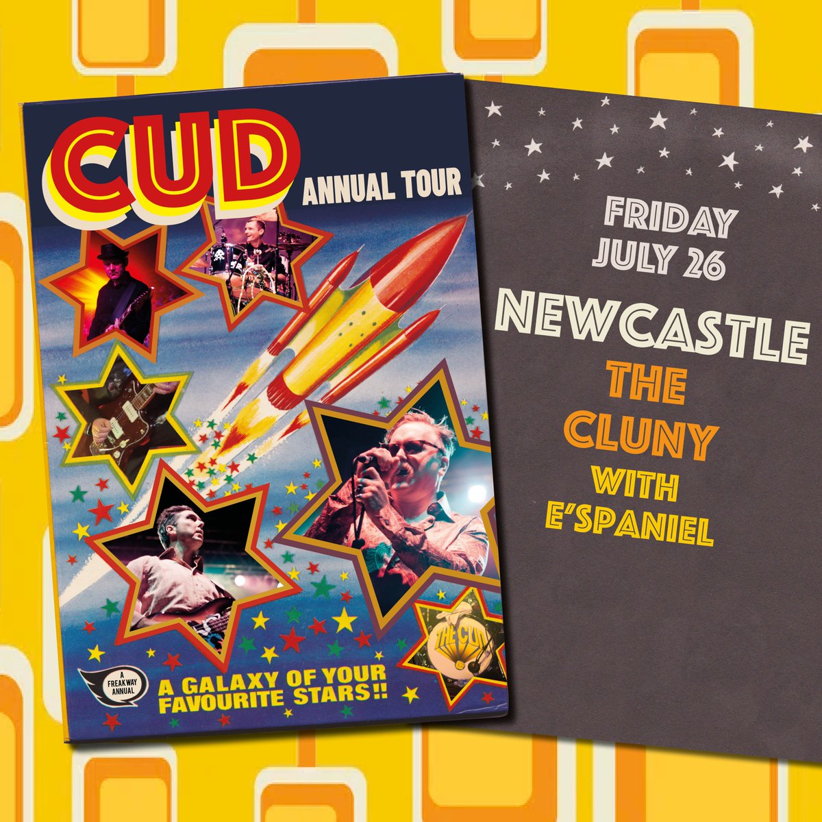 Friends... FYI - we are supporting <a href="/CUDband/">CUD</a> at @thecluny this Friday! Please PM us for cheaper tickets x