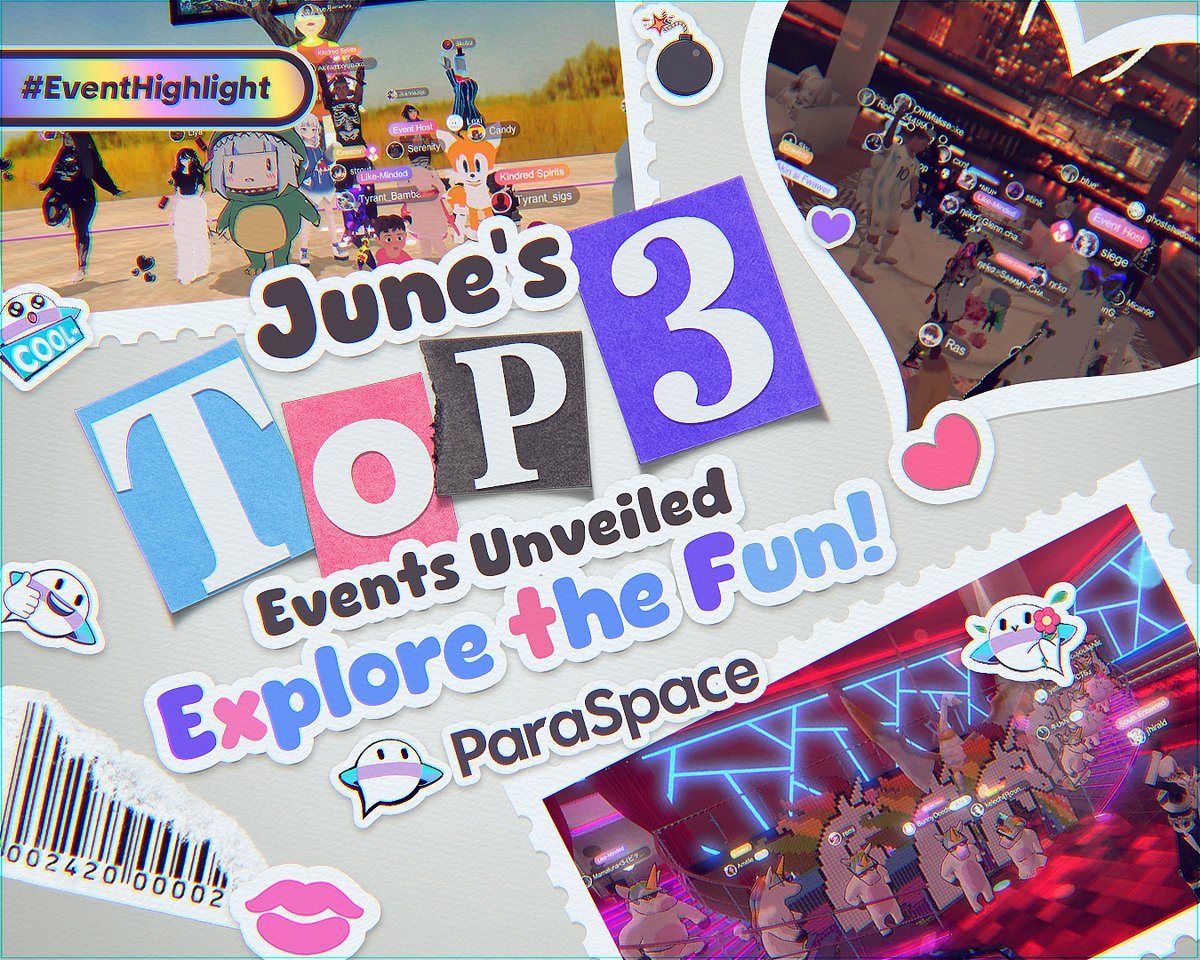 theParaSpace's tweet photo. Check out the top highlights in June:
💬 "Thinking Out Loud: Burnout Recovery" by Siege
🎮 "ParaSpace Squid Game" by Serenity_22
🎤 "Pole Dance Spectacular" by BunnyDeeds
Which event did you enjoy most?
Join now https://t.co/UEWVat9gQG
#ParaSpace #social #virtual #Event #ai https://t.co/2h0r8TAMue