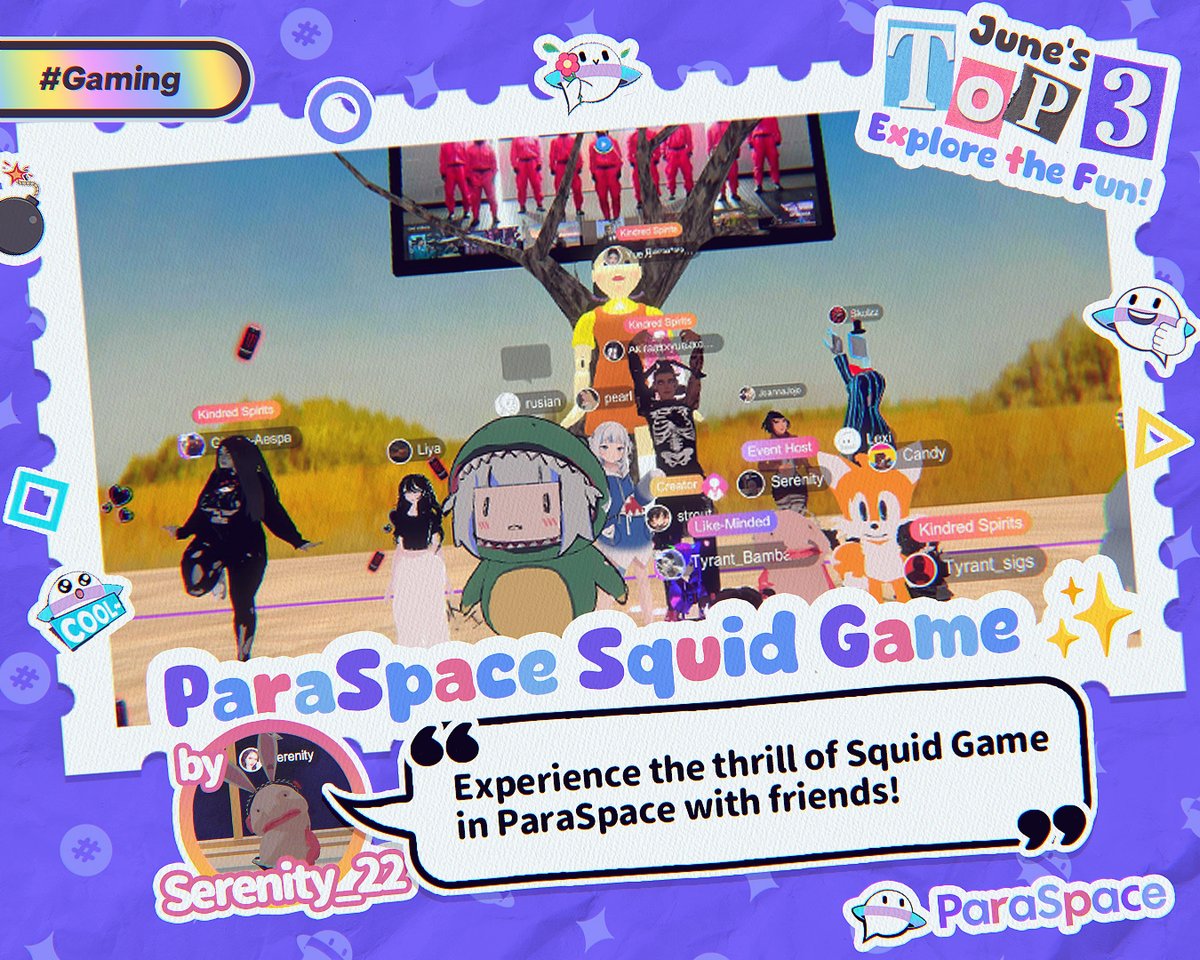theParaSpace's tweet photo. Check out the top highlights in June:
💬 "Thinking Out Loud: Burnout Recovery" by Siege
🎮 "ParaSpace Squid Game" by Serenity_22
🎤 "Pole Dance Spectacular" by BunnyDeeds
Which event did you enjoy most?
Join now https://t.co/UEWVat9gQG
#ParaSpace #social #virtual #Event #ai https://t.co/2h0r8TAMue