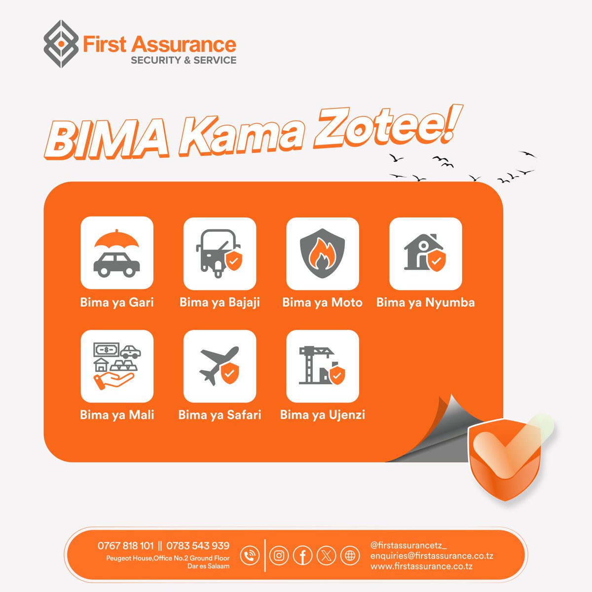 Firstasurance's tweet image. Bima kama zote! 

Tunakuhakikishia usalama wako na mali zako kwa kukupatia bima za uhakika. Wasiliana nasi ukate bima yako chap chap 0767 818 101 au 0783 543 939.

#FirstAssurance #BimaYaGari #Bima #insurance #reliableinsurance