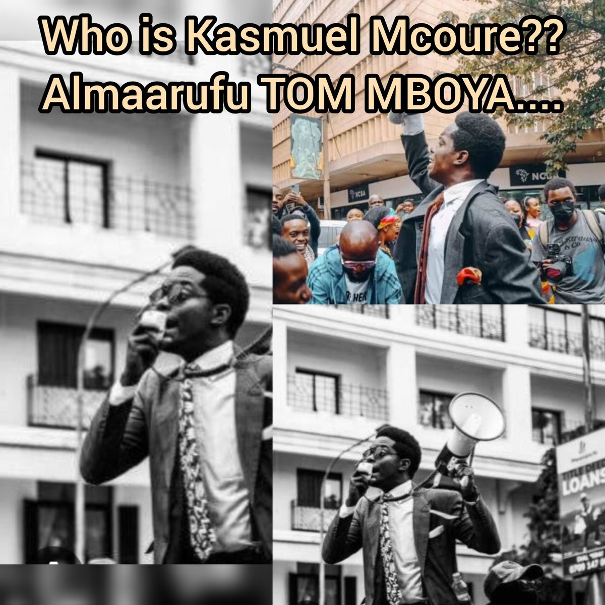 Kijana mwenye umri takriban 33 ambaye  kwa sasa kabandikwa jina lake marehemu mwanaharakati tom mboya the II...
Huyu Kasmuel Mcoure ni nani???