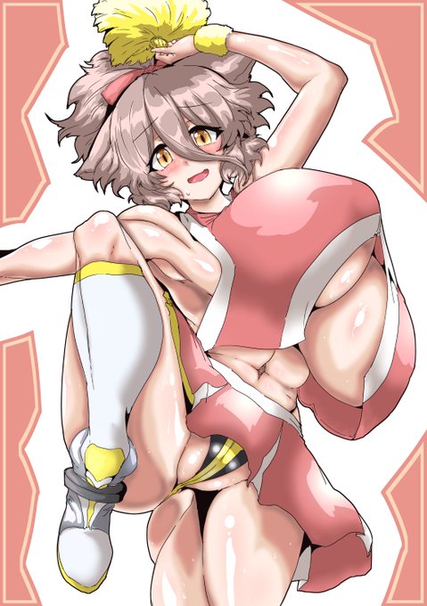 今日の日課はチアガール衣装うちのこモノモちゃです 